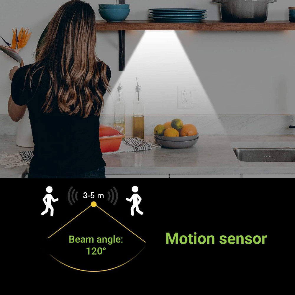 Luce LED Slim Ricaricabile USB con Sensore di Movimento 40 cm - immagine 9