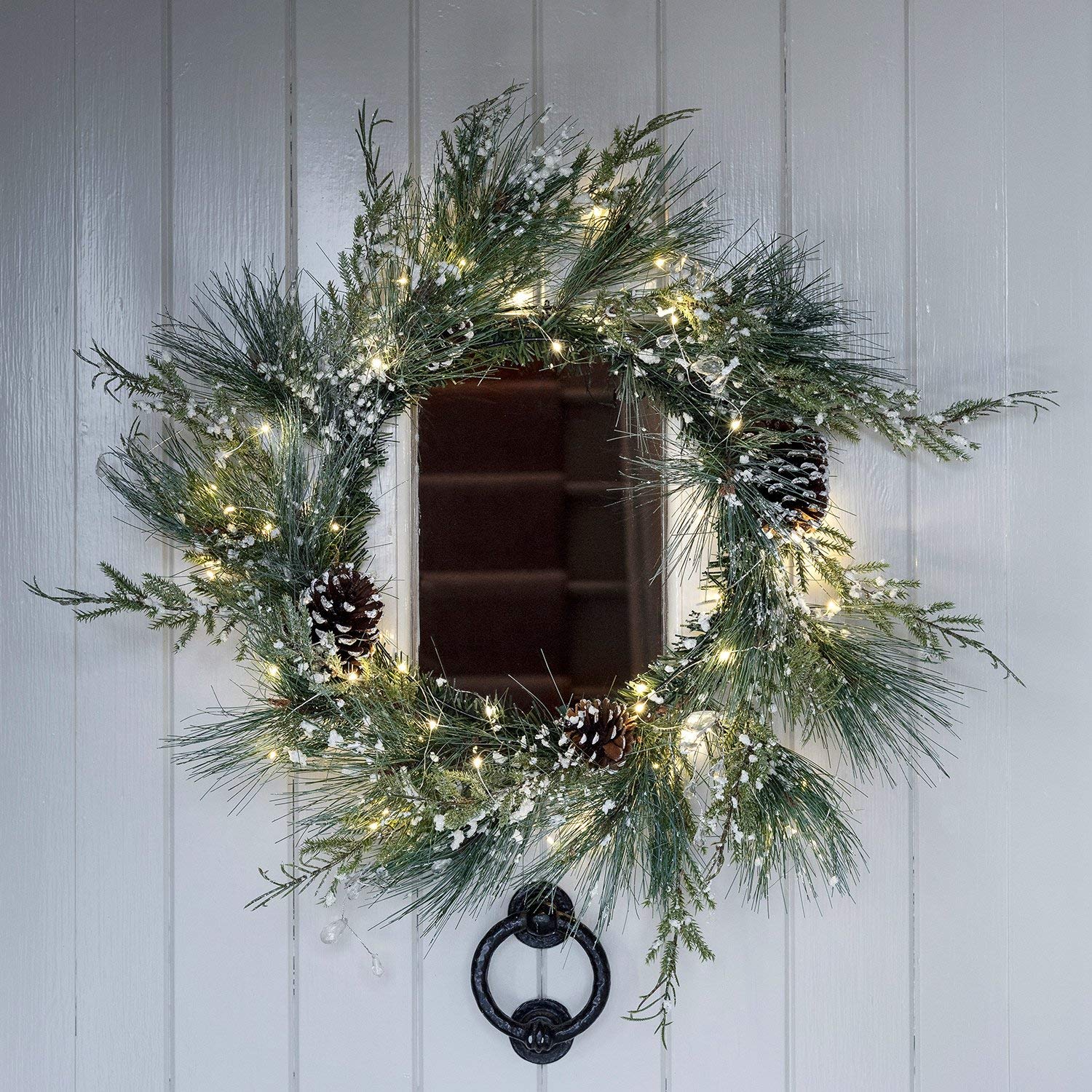 Luci Natalizie da Interno 20 LED a Filo Argentato con Timer A++ - immagine 6