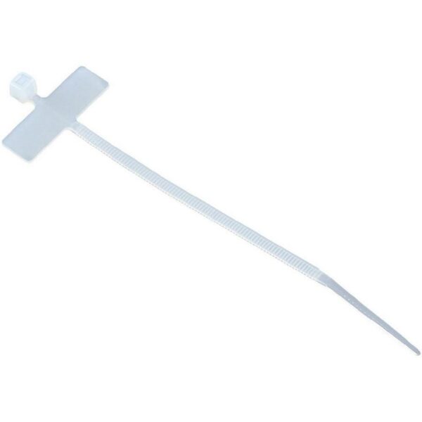 Fascette Fermacavi 100x2,5mm con Targhetta 25x8mm 100 pz Bianco - immagine 7