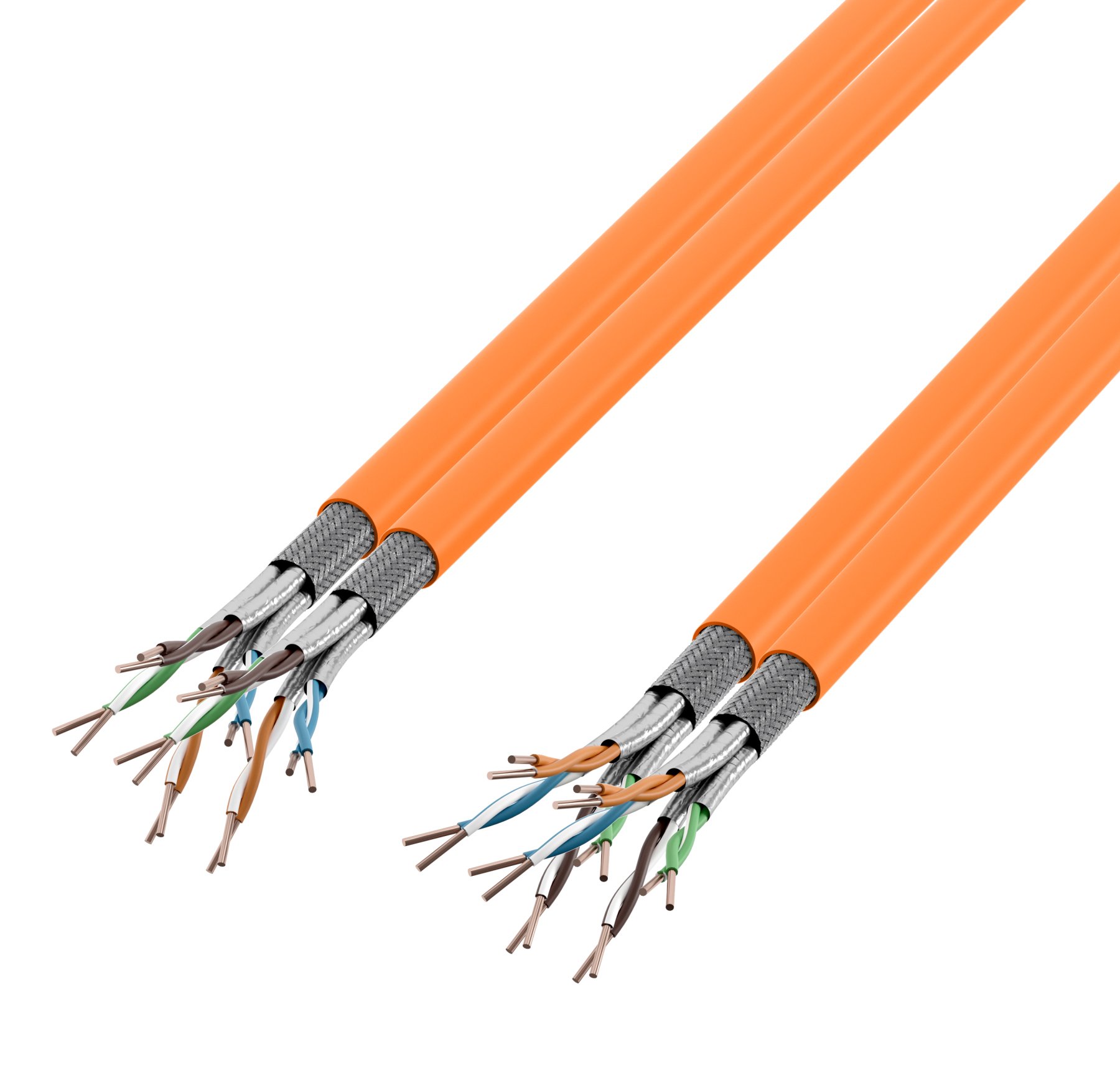 Matassa S/FTP Cavo Cat.7 Rame 1000MHz Duplex Eca 100m Rigido Arancione - immagine 3