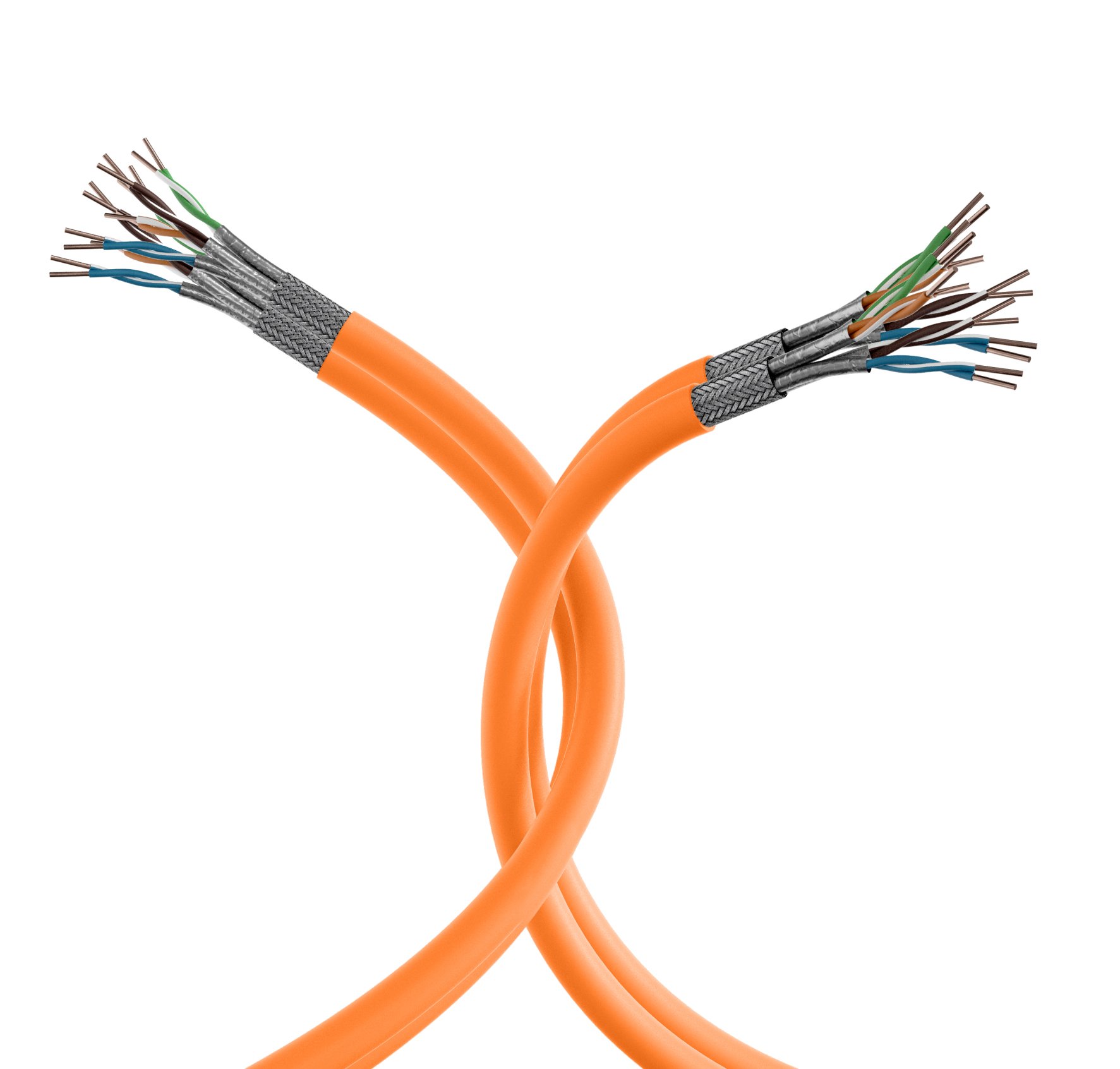 Matassa S/FTP Cavo Cat.7 Rame 1000MHz Duplex Eca 100m Rigido Arancione - immagine 5