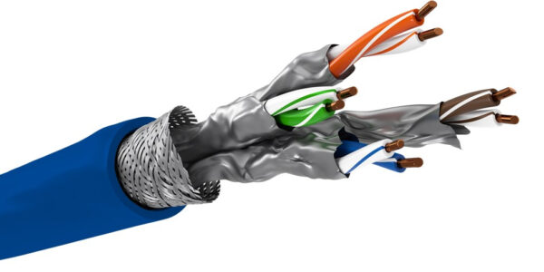 Bobina S/FTP Cavo Cat.7A+ Rame 500m Rigido PIMF B2ca Blu - immagine 2