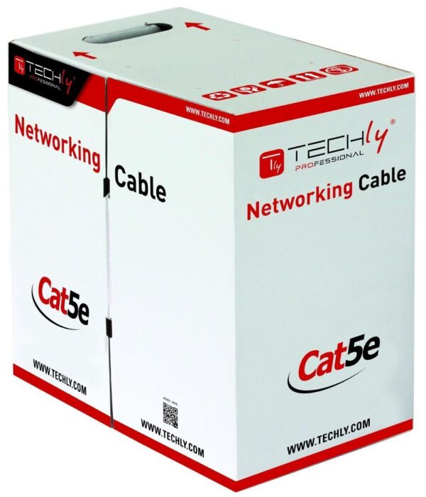 Matassa U/UTP Cavo Cat.5E CCA 305m Flessibile Grigio