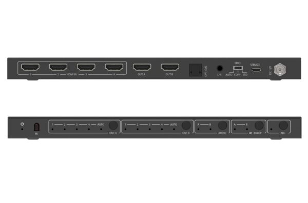 Matrix Switch HDMI 2.0 4x2 18Gbps 4k@60Hz con estrattore audio - immagine 4