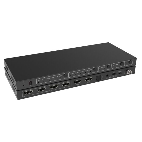 Matrix Switch HDMI 2.0 4x2 18Gbps 4k@60Hz con estrattore audio