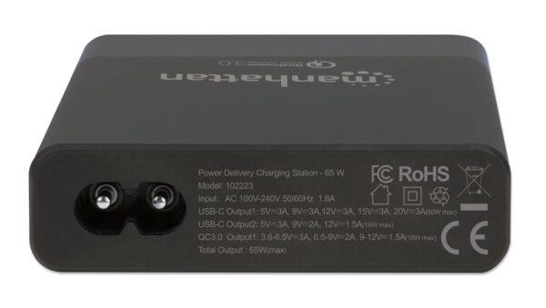 Stazione di ricarica USB-C™ PD 65W Nero - immagine 5