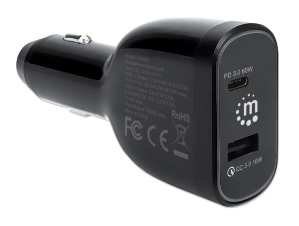 Caricabatteria da Auto con Alimentazione a 2 porte - 78 W - immagine 2
