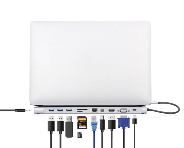 Docking Station USB-C™ 11-in-1 triplo monitor con MST