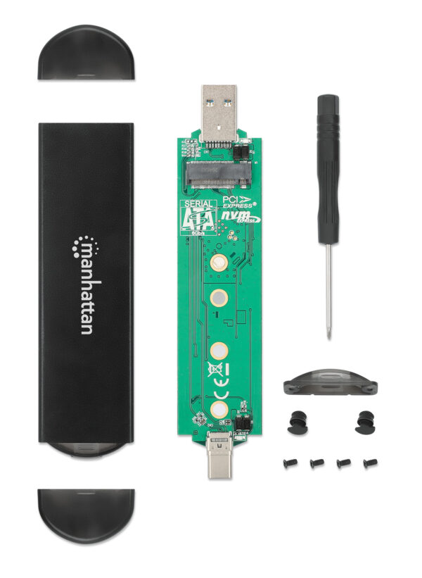 Box Esterno USB SSD M.2 NVMe e SATA Connessioni USB-C™ e USB A - immagine 5