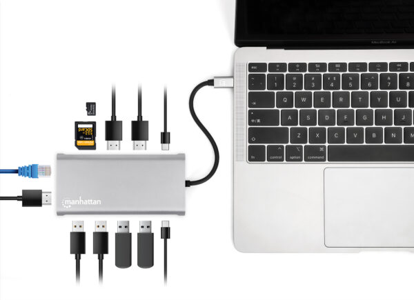 Docking Station USB-C™ PD 12-in-1 5 Porte USB SD e MicroSD HDMI con MST 4K
