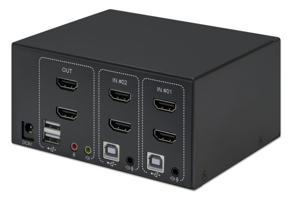 Switch KVM HDMI 2 porte Doppio monitor - immagine 5