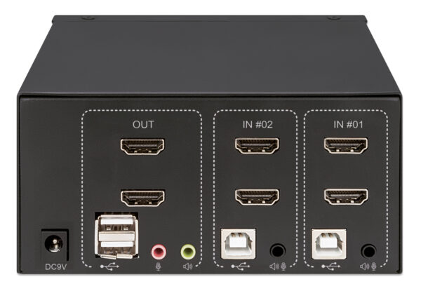 Switch KVM HDMI 2 porte Doppio monitor - immagine 7