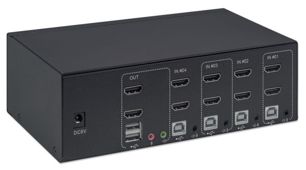 Switch KVM HDMI 4 porte Doppio monitor - immagine 6