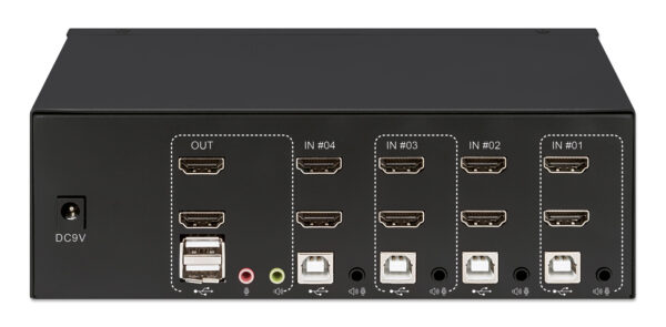 Switch KVM HDMI 4 porte Doppio monitor - immagine 7