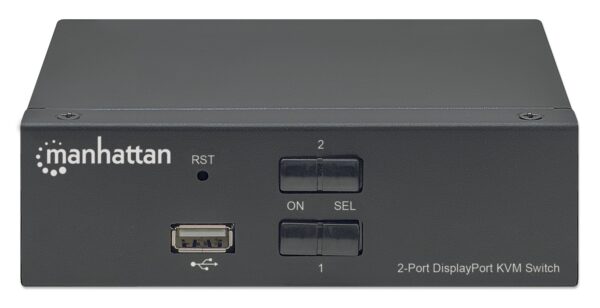 Switch KVM DisplayPort 1.2 a 2 porte 4K con Audio - immagine 4