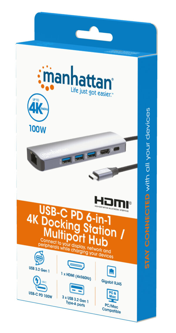 Docking Station USB-C™ PD 6-in-1 4K Hub Multiporta - immagine 2