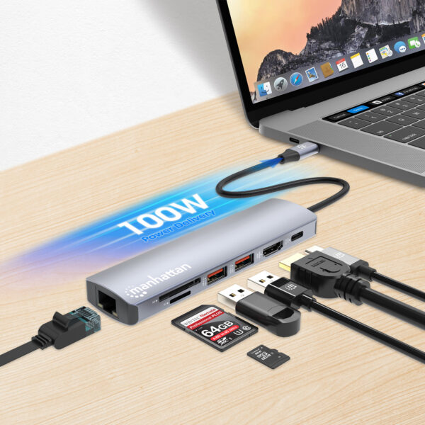 Docking Station USB-C™ PD 7-in-1 4K Hub Multiporta - immagine 6