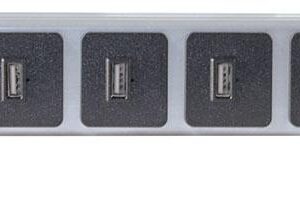 Multipresa per Rack Montaggio Verticale 16 uscite USB tipo A Spina Schuko Angolata