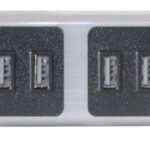 Multipresa per Rack 16 uscite USB tipo A Spina Schuko Angolata 1U