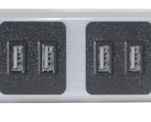 Multipresa per Rack 16 uscite USB tipo A Spina Schuko Angolata 1U