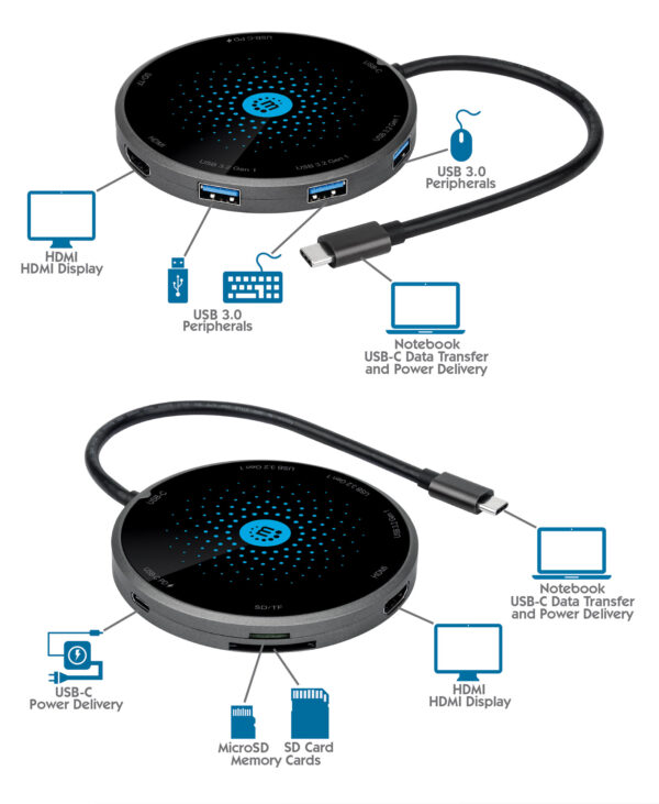 Docking Station USB-C™ 8-in-1 con Pad di Ricarica Wireless - immagine 7