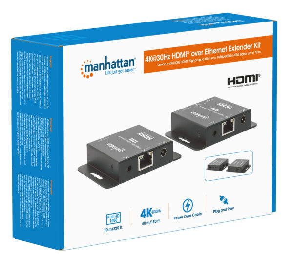 Kit Extender HDMI Over Ethernet 4K@30Hz - immagine 10