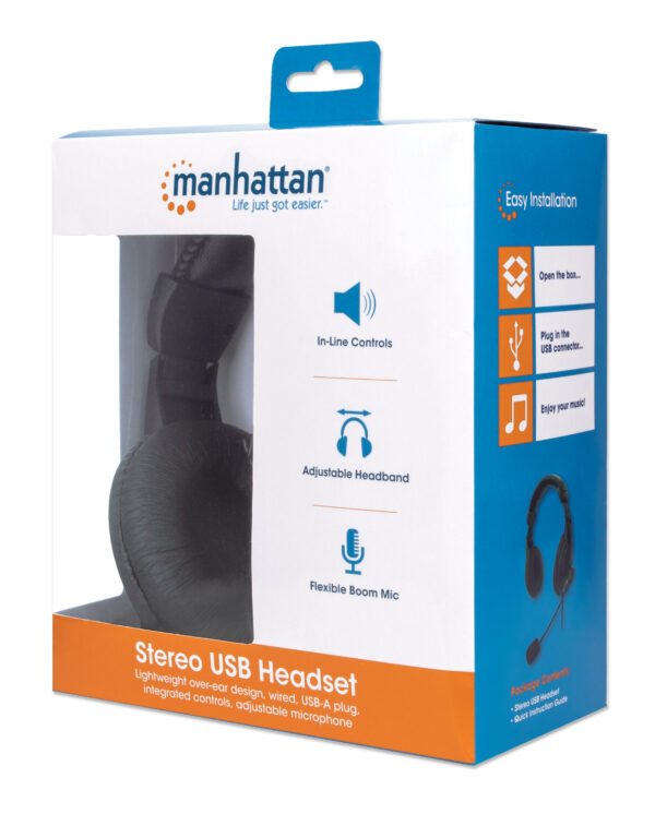 Cuffia Stereo USB con Microfono Flessibile - immagine 2