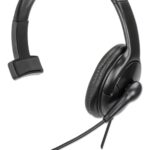 Cuffia Mono USB con Microfono Reversibile Cavo 2m