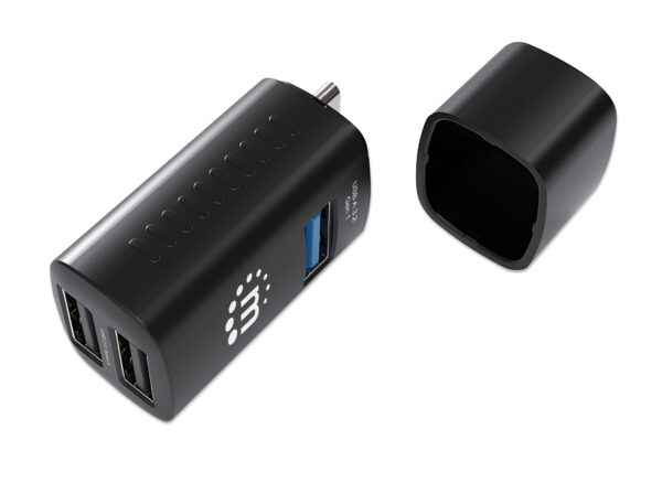 Hub USB-C™ 3.2 Gen1 a 3 porte USB-A Compatto Nero - immagine 10