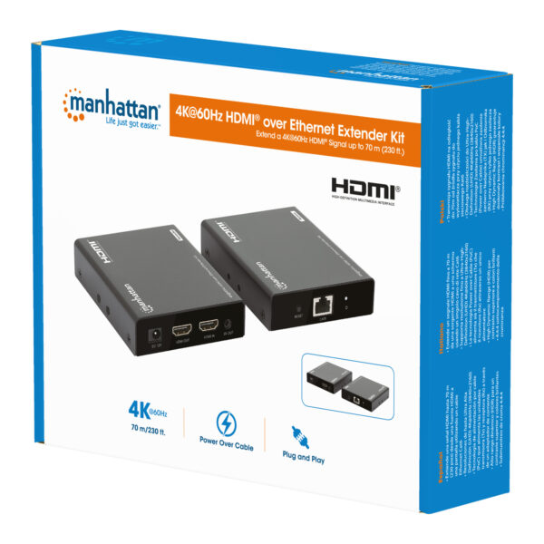 Kit Extender HDMI Over Ethernet 4K@60Hz - immagine 2