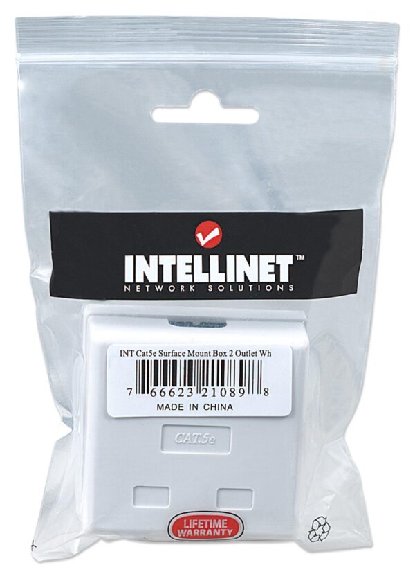 Presa a Muro con 2 Frutti RJ45 Cat. 5E UTP Beige - immagine 2