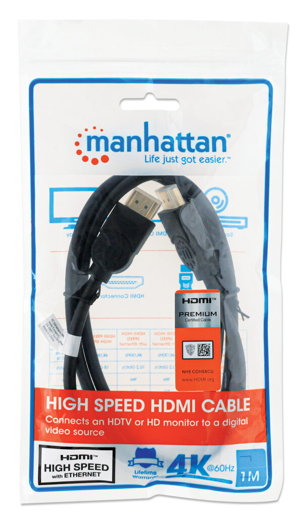 Cavo HDMI High Speed con Ethernet Premium 1m - immagine 2