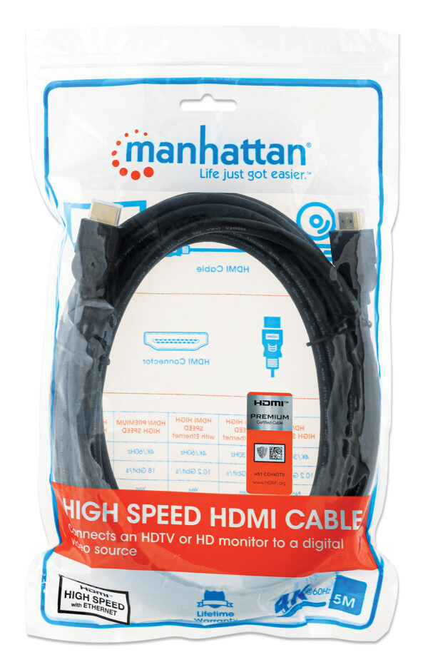 Cavo HDMI High Speed con Ethernet Premium 5m - immagine 2
