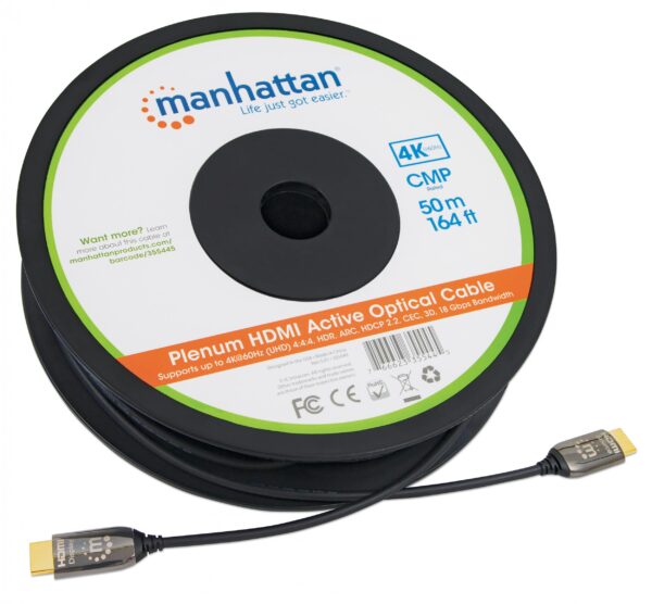 Cavo Plenum-Rated HDMI Attivo in Fibra Ottica 50m - immagine 2