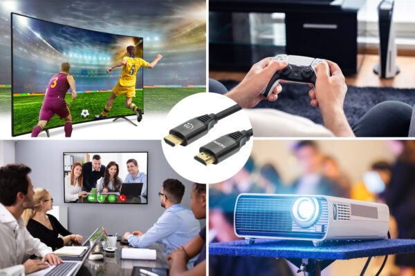 Cavo HDMI con Ethernet ad Altissima Velocità Certificato 8K@60Hz eARC 2m - immagine 6