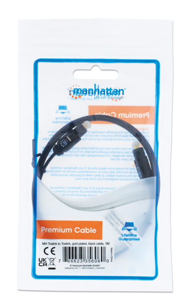 Cavo Audio Ottico Digitale Toslink 1m - immagine 2