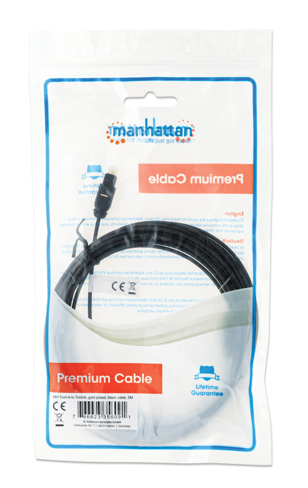 Cavo Audio Ottico Digitale Toslink 5m - immagine 2