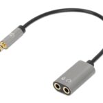 Cavo Adattatore per Cuffie con Splitter Audio Stereo AUX 20cm