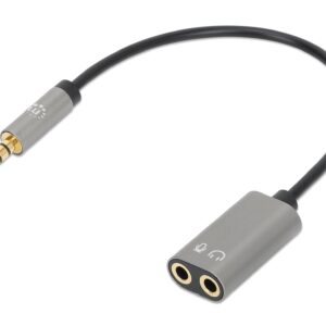 Cavo Adattatore per Cuffie con Splitter Audio Stereo AUX 20cm