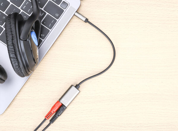 Cavo Adattatore per Cuffie con Splitter Audio Stereo AUX 20cm - immagine 7