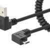 Cavo di Ricarica USB-A a Micro-USB 1m Spiralato Nero