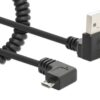Cavo di Ricarica USB-A a Micro-USB 1m Spiralato Nero - immagine 3