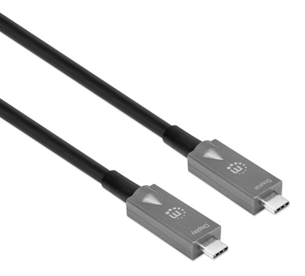 Cavo Ottico Attivo Dati e Video USB 3.2 Gen 2 USB-C™ M/M Fibra Ottica 4K 10 m - immagine 3