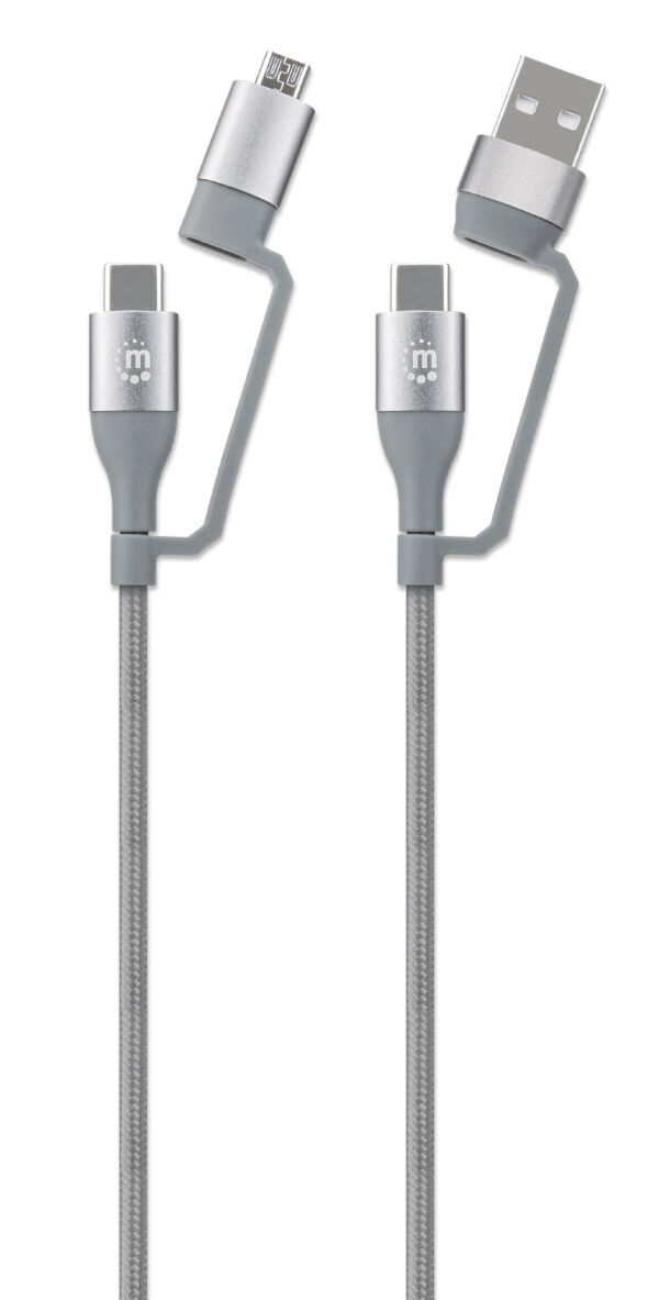 Cavo USB di Ricarica 4-in-1 USB-A, Micro-USB e due USB-C™ 1m - immagine 3