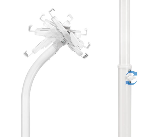 Supporto da Pavimento Antifurto per Tablet 7,9-11'' con Rotazione 360° - immagine 10