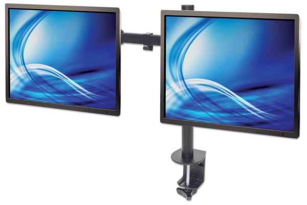 Supporto da Scrivania per 2 Monitor 13-32'' con Morsetto - immagine 8
