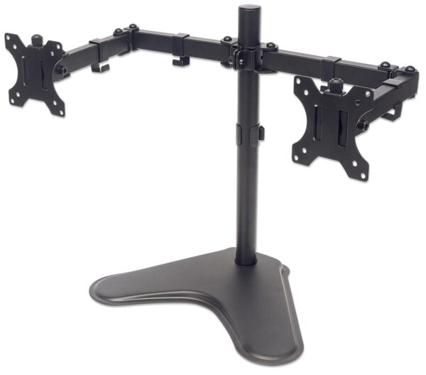 Supporto da Scrivania per 2 Monitor 13-32'' con Base e Doppio Snodo - immagine 4