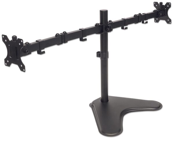 Supporto da Scrivania per 2 Monitor 13-32'' con Base e Doppio Snodo - immagine 7