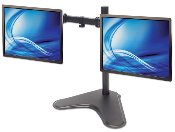 Supporto da Scrivania per 2 Monitor 13-32'' con Base e Doppio Snodo - immagine 9