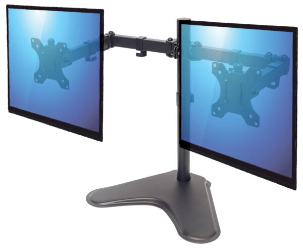 Supporto da Scrivania per 2 Monitor 13-32'' con Base e Doppio Snodo - immagine 8